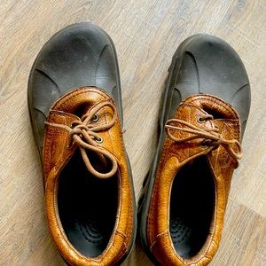 Crocs size 13 Lace up duck type low top shoes